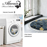 Dekoreko Kaymaz Taban Djt Salon Halısı Trend Saçaklı Yuvarlak İskandinav 2146M