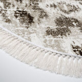 Dekoreko Kaymaz Taban Djt Banyo Halısı Trend Saçaklı Oval İskandinav F5136