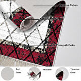 Dekoreko Kaymaz Taban Djt Mutfak Halısı Trend Saçaklı Modern M5129