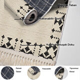 Dekoreko Kaymaz Taban Djt Salon Halısı Star Pamuk Saçaklı Modern 1945