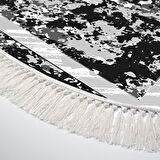 Dekoreko Kaymaz Taban Djt Mutfak Halısı Trend Saçaklı Oval İskandinav F5128