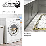 Dekoreko Kaymaz Taban Djt Mutfak Halısı Yıldız Deri Modern M5129