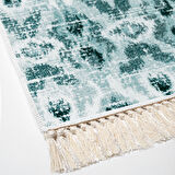 Dekoreko Kaymaz Taban Djt Mutfak Halısı Star Pamuk Saçaklı İskandinav F5136