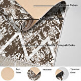 Dekoreko Kaymaz Taban Djt Mutfak Halısı Yıldız Deri Saçaklı İskandinav F5128