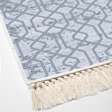 Dekoreko Kaymaz Taban Djt Salon Halısı Star Pamuk Saçaklı Modern 757