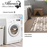 Dekoreko Kaymaz Taban Djt Banyo Halısı Yıldız Deri Modern Mu147