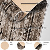 Dekoreko Kaymaz Taban Djt Banyo Halısı Yıldız Deri Modern Mu147