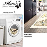 Dekoreko Kaymaz Taban Djt Mutfak Halısı Yıldız Deri Modern 729