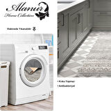 Dekoreko Kaymaz Taban Djt Mutfak Halısı Yıldız Deri Saçaklı İskandinav F5087