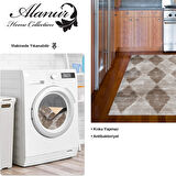 Dekoreko Kaymaz Taban Djt Mutfak Halısı Yıldız Deri İskandinav F5131