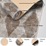 Dekoreko Kaymaz Taban Djt Mutfak Halısı Yıldız Deri İskandinav F5131