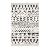 Dekoreko Kaymaz Taban Djt Salon Halısı Trend Saçaklı İskandinav F5086