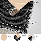 Dekoreko Kaymaz Taban Djt Mutfak Halısı Yıldız Deri Saçaklı Modern 1912