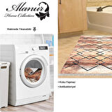 Dekoreko Kaymaz Taban Djt Banyo Halısı Trend Saçaklı Modern M5006