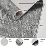 Dekoreko Kaymaz Taban Djt Mutfak Halısı Trend İskandinav F5137