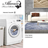 Dekoreko Kaymaz Taban Djt Salon Halısı Yıldız Deri Saçaklı Modern M5003