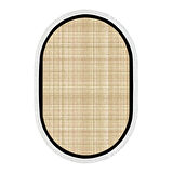 Alanur Home Kaymaz Taban Djt Banyo Mutfak Salon Halı  Trend Saçaklı Oval Dokuma Desen E5007