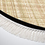 Alanur Home Kaymaz Taban Djt Banyo Mutfak Salon Halı  Trend Saçaklı Oval Dokuma Desen E5007