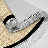 Alanur Home Kaymaz Taban Djt Banyo Mutfak Salon Halı  Trend Saçaklı Oval Dokuma Desen E5007