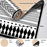 Dekoreko Kaymaz Taban Djt Salon Halısı Yıldız Deri İskandinav M1273