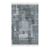 Dekoreko Kaymaz Taban Djt Mutfak Halısı Star Pamuk Saçaklı İskandinav F5132