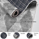 Dekoreko Kaymaz Taban Djt Salon Halısı Star Pamuk İskandinav F5131