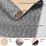 Dekoreko Kaymaz Taban Djt Salon Halısı Yıldız Deri İskandinav F5084