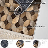 Dekoreko Kaymaz Taban Djt Mutfak Halısı Star Pamuk Saçaklı Modern 1926