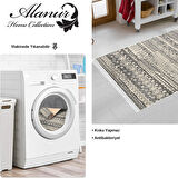 Dekoreko Kaymaz Taban Djt Mutfak Halısı Yıldız Deri Saçaklı İskandinav Al1104