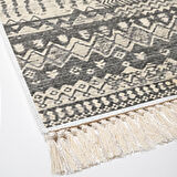 Dekoreko Kaymaz Taban Djt Mutfak Halısı Yıldız Deri Saçaklı İskandinav Al1104