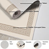 Dekoreko Kaymaz Taban Djt Salon Halısı Trend Saçaklı Modern Kt493