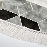 Dekoreko Kaymaz Taban Djt Mutfak Halısı Trend Saçaklı Yuvarlak İskandinav 2146M