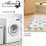 Dekoreko Kaymaz Taban Djt Banyo Halısı Star Pamuk Saçaklı Modern 1913