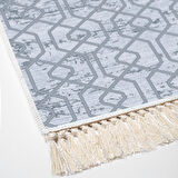 Dekoreko Kaymaz Taban Djt Mutfak Halısı Trend Saçaklı Modern 757