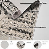 Dekoreko Kaymaz Taban Djt Salon Halısı Trend Saçaklı İskandinav M5141