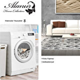 Dekoreko Kaymaz Taban Djt Salon Halısı Yıldız Deri Saçaklı İskandinav F5136