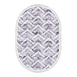 Dekoreko Kaymaz Taban Djt Mutfak Halısı Yıldız Deri Saçaklı Oval İskandinav F5124