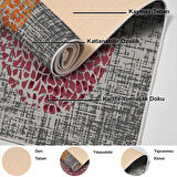 Dekoreko Kaymaz Taban Djt Mutfak Halısı Yıldız Deri Modern E4052