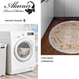 Dekoreko Kaymaz Taban Djt Mutfak Halısı Trend Saçaklı Yuvarlak Modern 691M