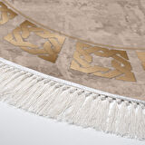 Dekoreko Kaymaz Taban Djt Mutfak Halısı Trend Saçaklı Yuvarlak Modern 691M