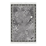 Dekoreko Kaymaz Taban Djt Salon Halısı Yıldız Deri Saçaklı Modern Mu118