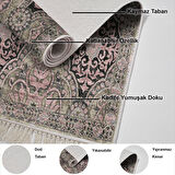 Dekoreko Kaymaz Taban Djt Salon Halısı Trend Saçaklı Modern 659M