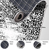 Dekoreko Kaymaz Taban Djt Mutfak Halısı Star Pamuk İskandinav Mu123