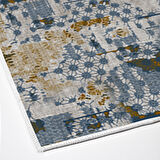 Dekoreko Kaymaz Taban Djt Mutfak Halısı Yıldız Deri Modern M5015