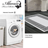 Dekoreko Kaymaz Taban Djt Banyo Halısı Yıldız Deri Modern 608M