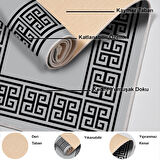 Dekoreko Kaymaz Taban Djt Banyo Halısı Yıldız Deri Modern 608M