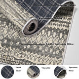 Dekoreko Kaymaz Taban Djt Salon Halısı Star Pamuk İskandinav F5080