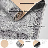 Dekoreko Kaymaz Taban Djt Salon Halısı Yıldız Deri Modern 1314