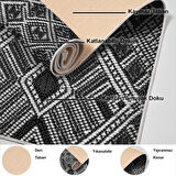 Dekoreko Kaymaz Taban Djt Banyo Halısı Yıldız Deri Modern 2029