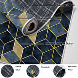 Dekoreko Kaymaz Taban Djt Salon Halısı Star Pamuk İskandinav 2146M